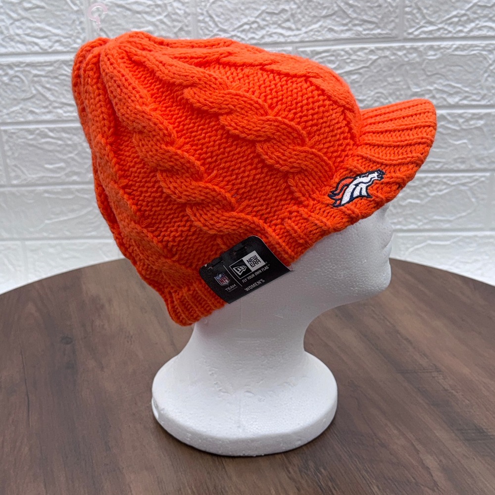 New Era Broncos Arctic Blast Visor Beanie Orange NFL Women RARE DEAD STOCK